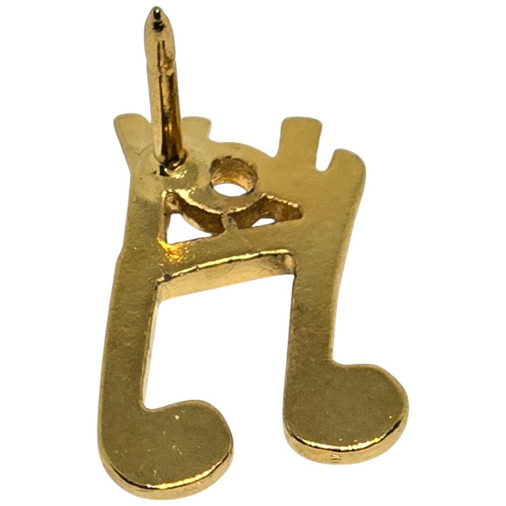 JOY Gold Tone Musical Note Lapel Pin Vintage Music Teacher Gift - Picture 3 of 4